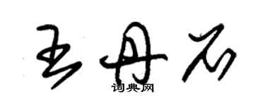 朱錫榮王丹石草書個性簽名怎么寫