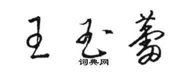 駱恆光王玉蕾草書個性簽名怎么寫