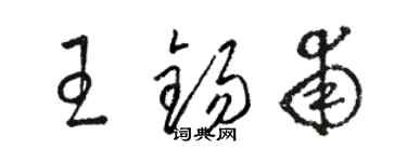 駱恆光王錫甫草書個性簽名怎么寫