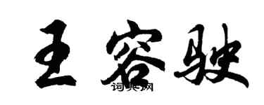 胡問遂王容駛行書個性簽名怎么寫