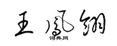 梁錦英王鳳翎草書個性簽名怎么寫