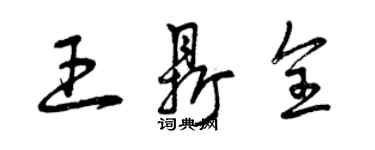 曾慶福王鼎全草書個性簽名怎么寫