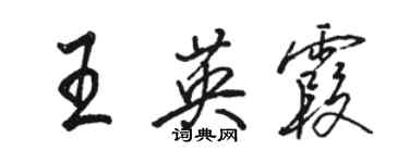 駱恆光王英霞行書個性簽名怎么寫