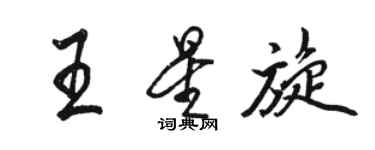 駱恆光王星旋行書個性簽名怎么寫