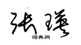 朱錫榮張瑛草書個性簽名怎么寫