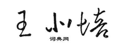 駱恆光王北培草書個性簽名怎么寫