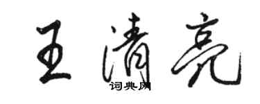 駱恆光王清亮行書個性簽名怎么寫