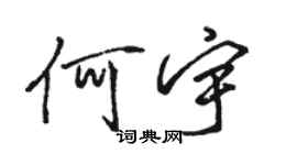 駱恆光何宇行書個性簽名怎么寫