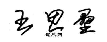 朱錫榮王思壘草書個性簽名怎么寫