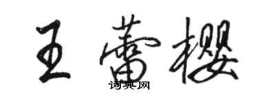 駱恆光王蕾櫻行書個性簽名怎么寫