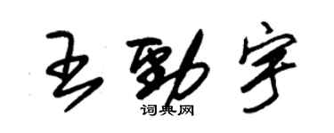 朱錫榮王勁宇草書個性簽名怎么寫