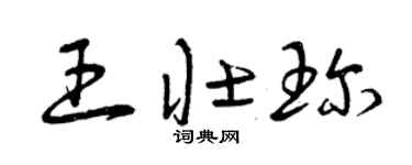 曾慶福王壯珍草書個性簽名怎么寫