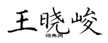 丁謙王曉峻楷書個性簽名怎么寫