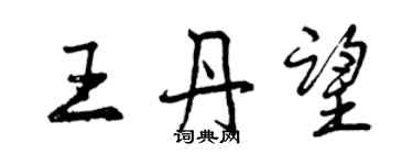 曾慶福王丹望行書個性簽名怎么寫