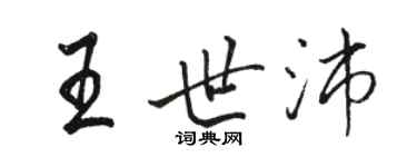 駱恆光王世沛行書個性簽名怎么寫
