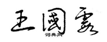 曾慶福王國霞草書個性簽名怎么寫