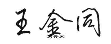 駱恆光王金同行書個性簽名怎么寫