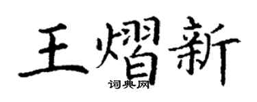 丁謙王熠新楷書個性簽名怎么寫