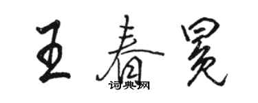 駱恆光王春冕行書個性簽名怎么寫