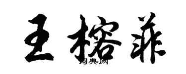 胡問遂王榕菲行書個性簽名怎么寫