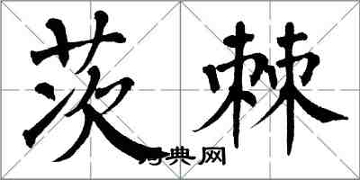 翁闓運茨棘楷書怎么寫