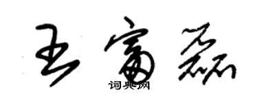 朱錫榮王富磊草書個性簽名怎么寫