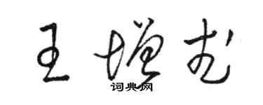 駱恆光王增武草書個性簽名怎么寫