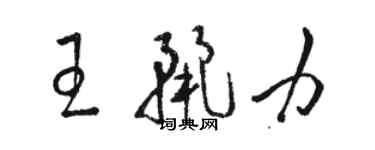 駱恆光王麗力草書個性簽名怎么寫