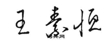 駱恆光王素恆草書個性簽名怎么寫