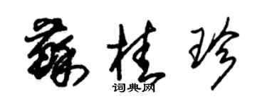 朱錫榮蘇桂珍草書個性簽名怎么寫
