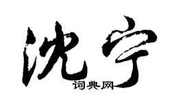 胡問遂沈寧行書個性簽名怎么寫