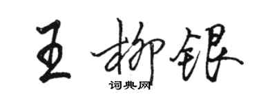 駱恆光王柳銀行書個性簽名怎么寫