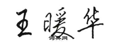 駱恆光王暖華行書個性簽名怎么寫