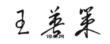 駱恆光王英策草書個性簽名怎么寫