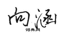 駱恆光向涵行書個性簽名怎么寫