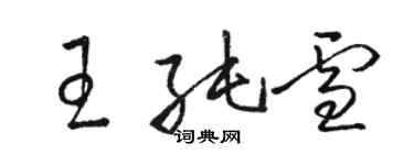 駱恆光王純雪草書個性簽名怎么寫