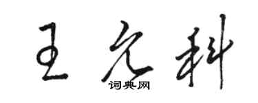 駱恆光王允科草書個性簽名怎么寫