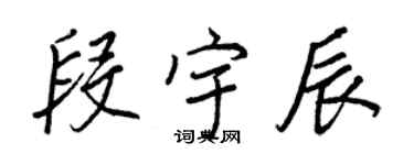 王正良段宇辰行書個性簽名怎么寫