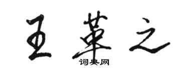 駱恆光王革之行書個性簽名怎么寫