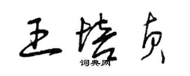 曾慶福王培貞草書個性簽名怎么寫