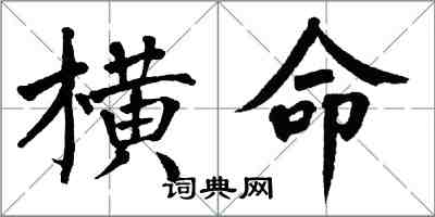 翁闓運橫命楷書怎么寫