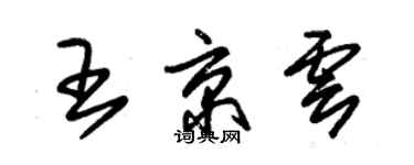 朱錫榮王京雲草書個性簽名怎么寫