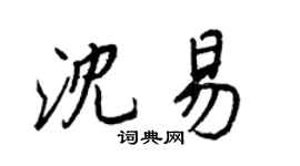 王正良沈易行書個性簽名怎么寫