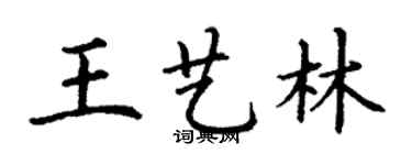 丁謙王藝林楷書個性簽名怎么寫