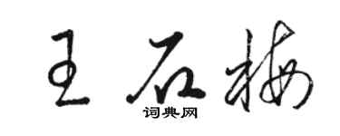 駱恆光王石梅草書個性簽名怎么寫