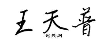 王正良王天普行書個性簽名怎么寫
