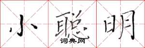 黃華生小聰明楷書怎么寫