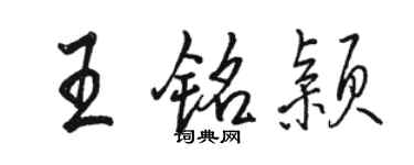 駱恆光王銘穎行書個性簽名怎么寫