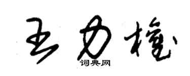 朱錫榮王力權草書個性簽名怎么寫