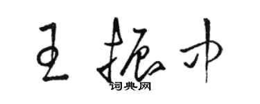 駱恆光王振中草書個性簽名怎么寫